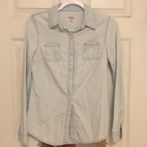 Mossimo Supply Co. Long Sleeve Blue Jean Shirt